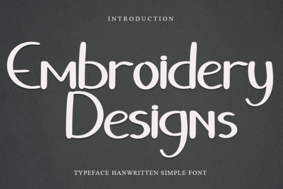 Embroidery Designs: Elegant Handwritten Font