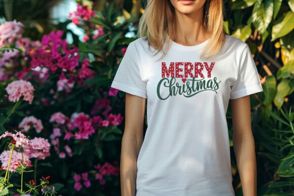 Festive Polka Dot Merry Christmas Embroidery Design