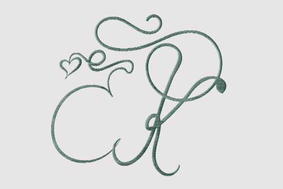 K Lovely Script Monogram