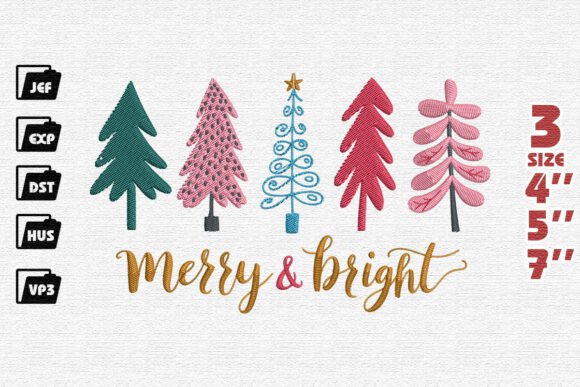 Merry Bright with Whimsical Christmas Trees