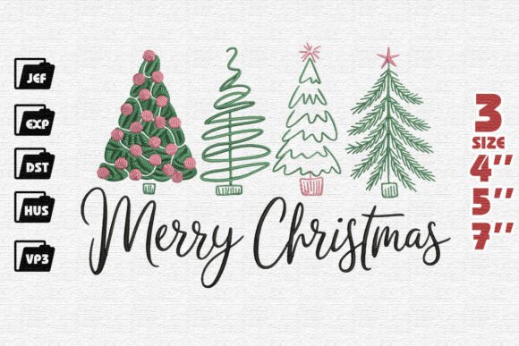 Merry Christmas with Whimsical Trees
