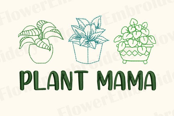 Plant Mama: Elegant Botanical Embroidery for Meaningful Gifts