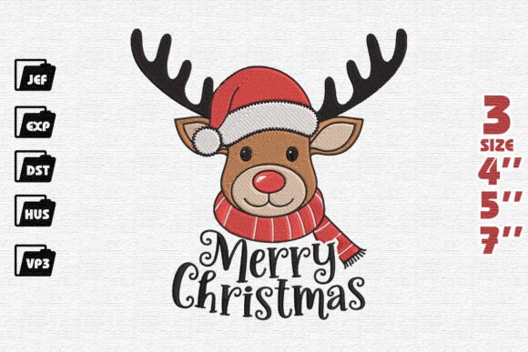 Reindeer Shaped Merry Christmas